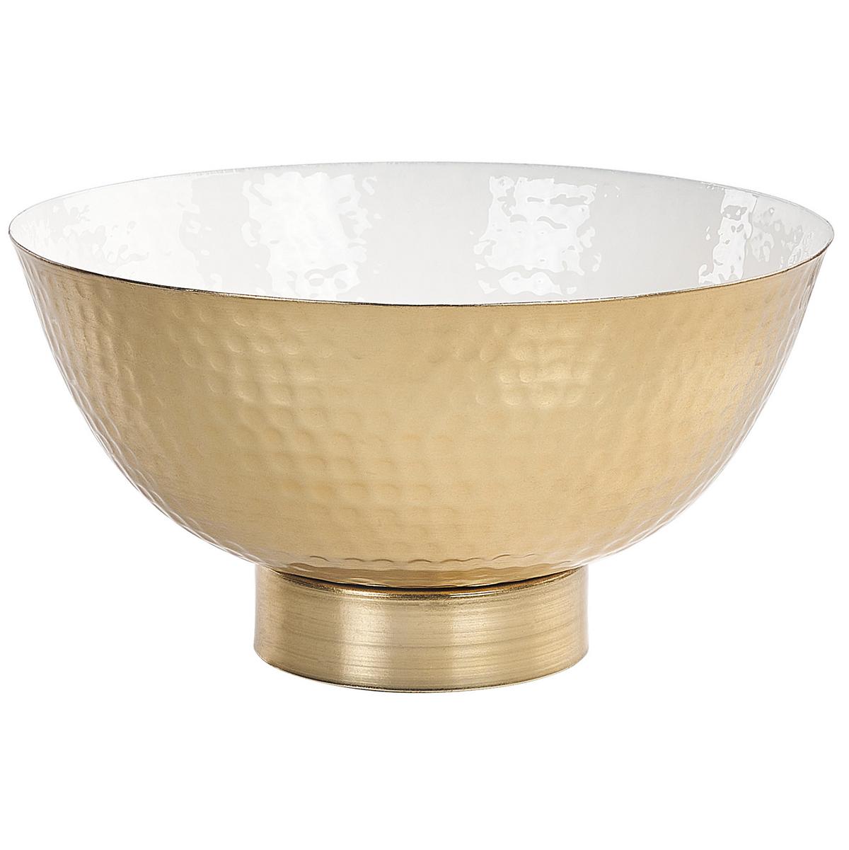 DEKOSCHALE Metall mehrfarbig/gold Baru - Goldfarben, Metall (16cm) - Beliani