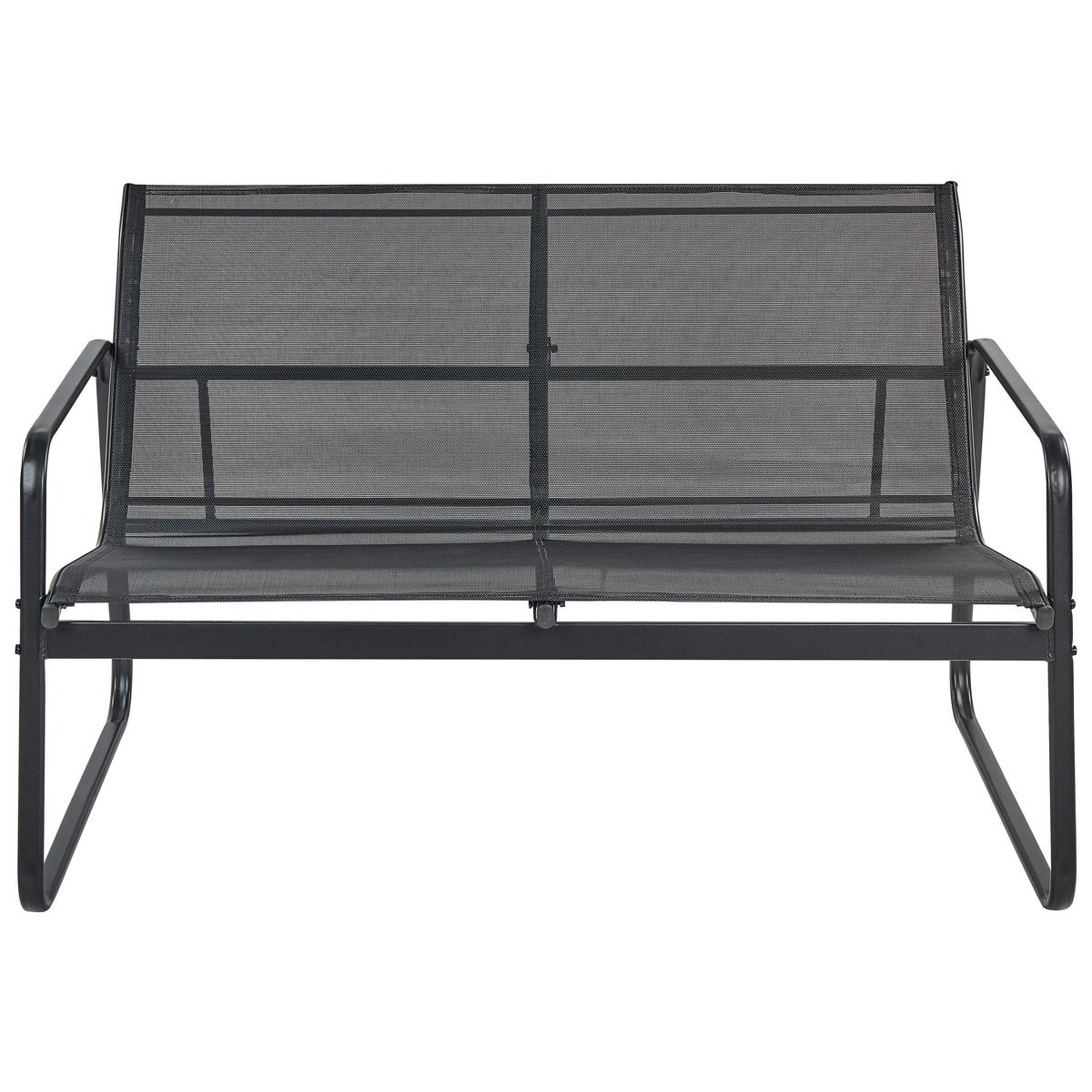 LOUNGE SET 4-Sitzer Metal Schwarz Barrea - Schwarz, Metall - Beliani