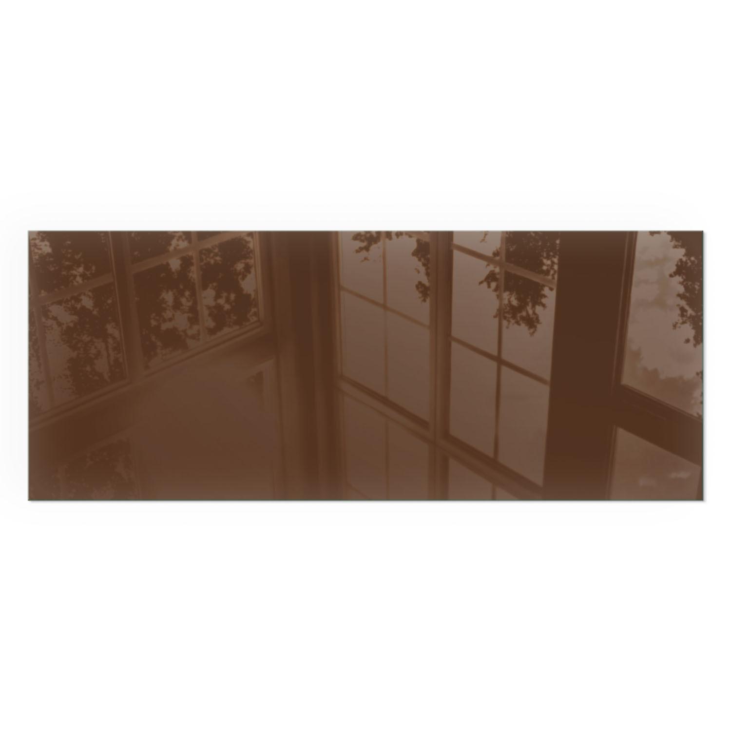 GLASPLATTE für Kamin 125x50 cm - Braun, Glas (125/50/0.4cm) - TULUP