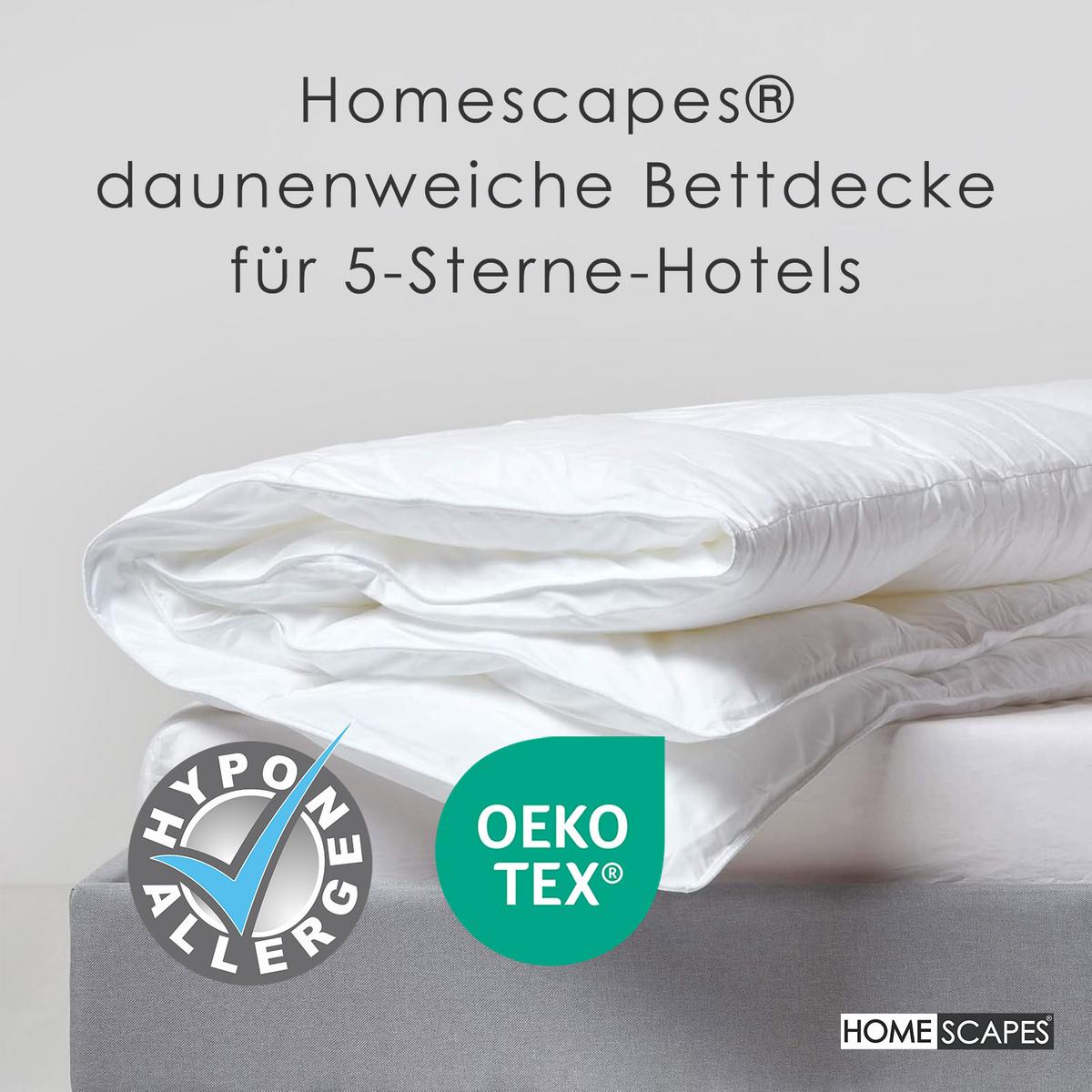 GANZJAHRESDECKE warm 230/220 cm, Super-Mikrofaser - Weiß, Textil (230/220cm) - Homescapes