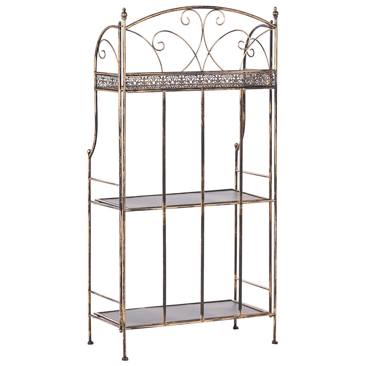 REGAL 60/30 cm Schwarz Villadose - Schwarz, Metall (60/117/30cm) - Beliani