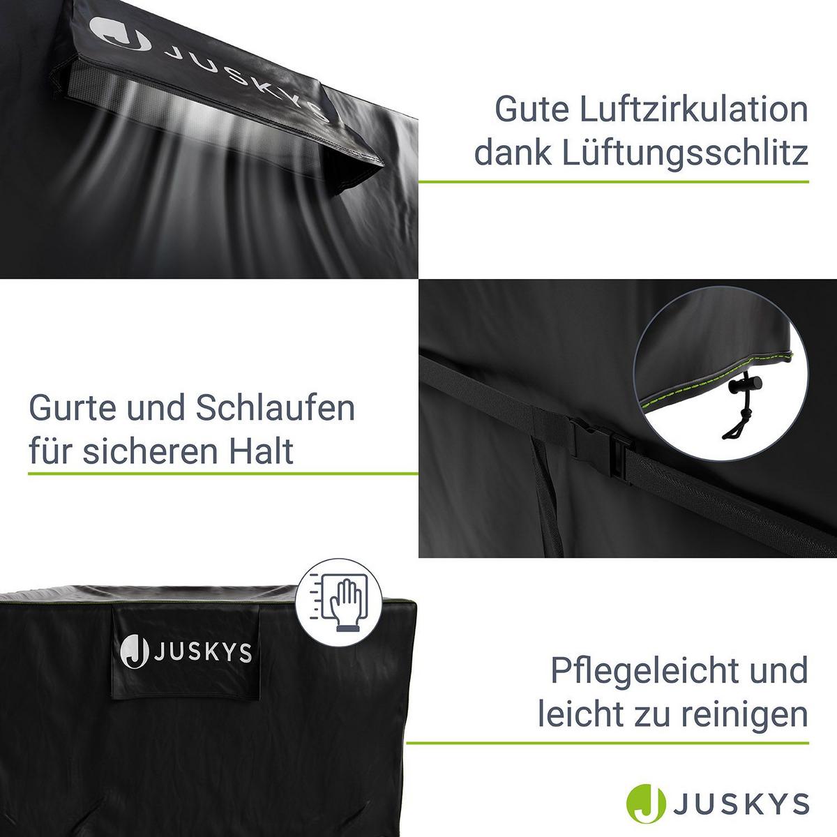 GARTENMÖBELABDECKUNG CoverSafe Pro schwarz - Schwarz, Kunststoff (140/75/220cm) - Juskys