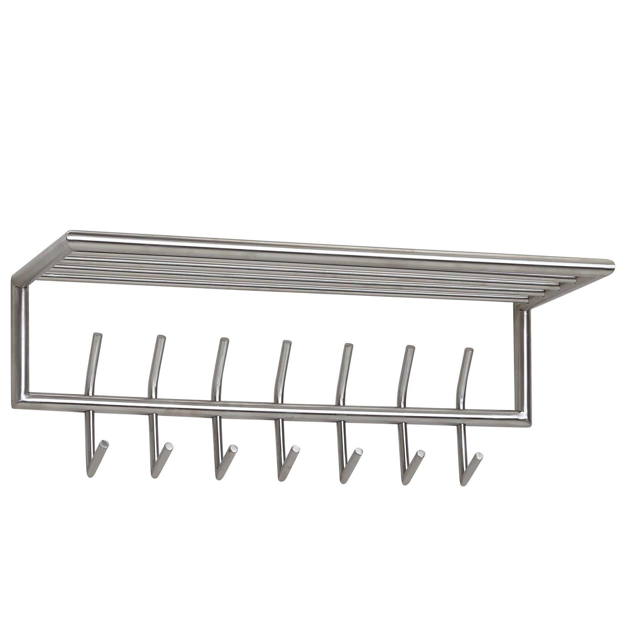 WANDGARDEROBE Metall Silber Modern mit Aufbewahrungsmöglichkeiten - Silberfarben, Metall (75/29/30cm) - KADIMA DESIGN
