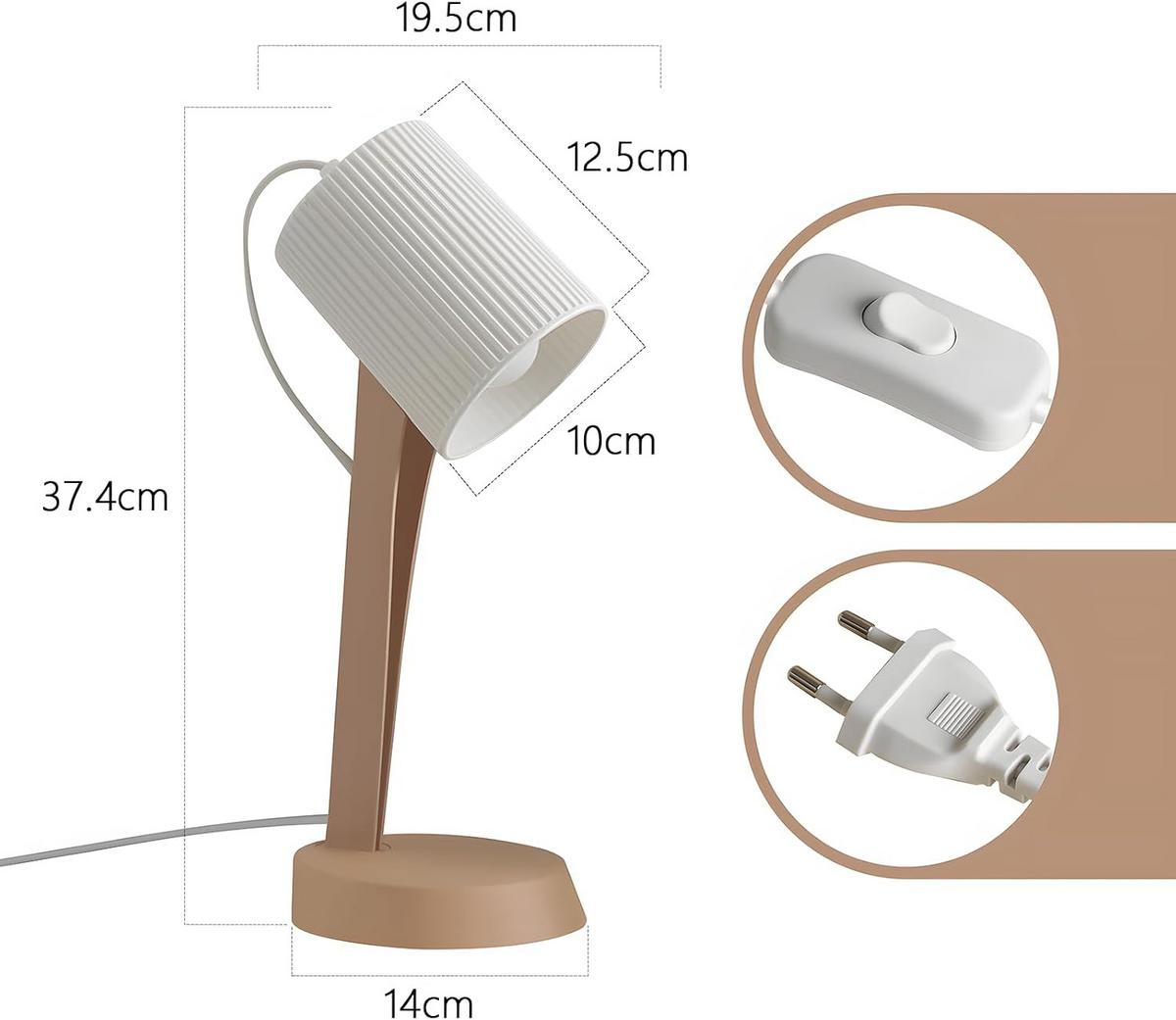 TISCHLEUCHTE WYFT 37.4/19.5/14 cm（2er-set） - Dunkelorange, Metall (14/37.4/19.5cm) - ZMH