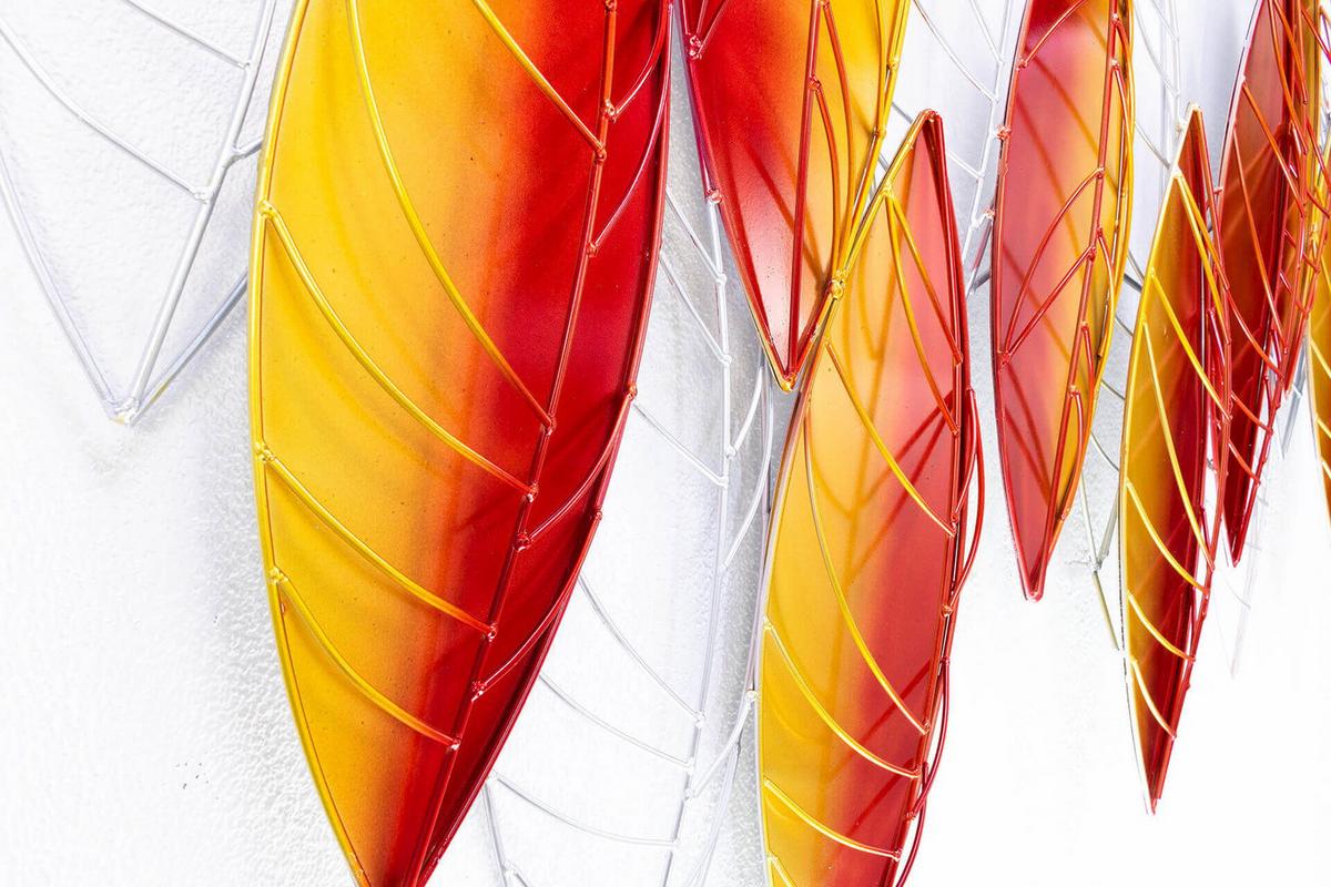 WANDDEKO Orange 117/82 cm - Orange, Metall (7.95/82/8cm) - KUNSTLOFT