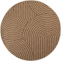 TEPPICH Outdoor ARLBERG in Beige, in Jute-Optik, Ø 160 cm - Beige, Textil (160/160cm) - KADIMA DESIGN
