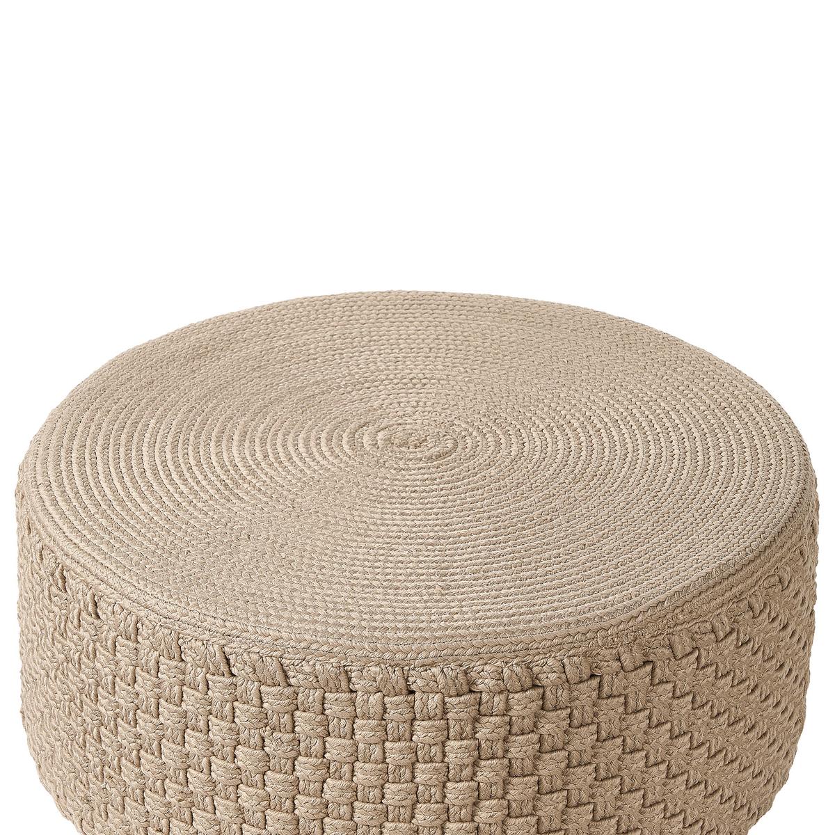 POUF Beige Mithi - Beige, Textil (70/30/70cm) - Beliani