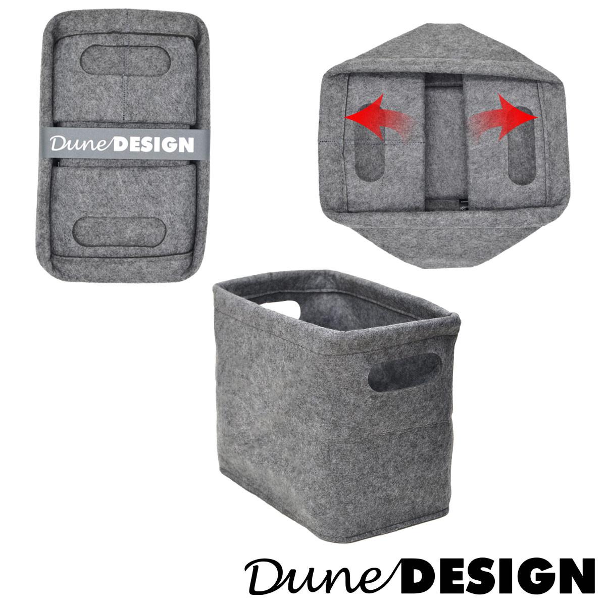 AUFBEWAHRUNGKORB FILZ 27/17, grau - Grau, Kunststoff (17/22.5/27cm) - Dunedesign