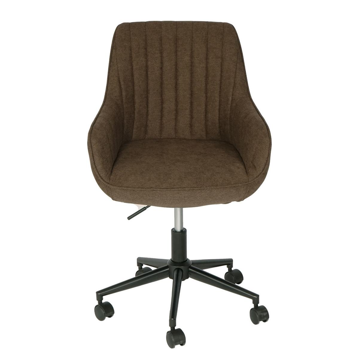 BÜROSTUHL MIT ARMLEHNE Braun - Braun, Textil (58/87/58cm) - MCW