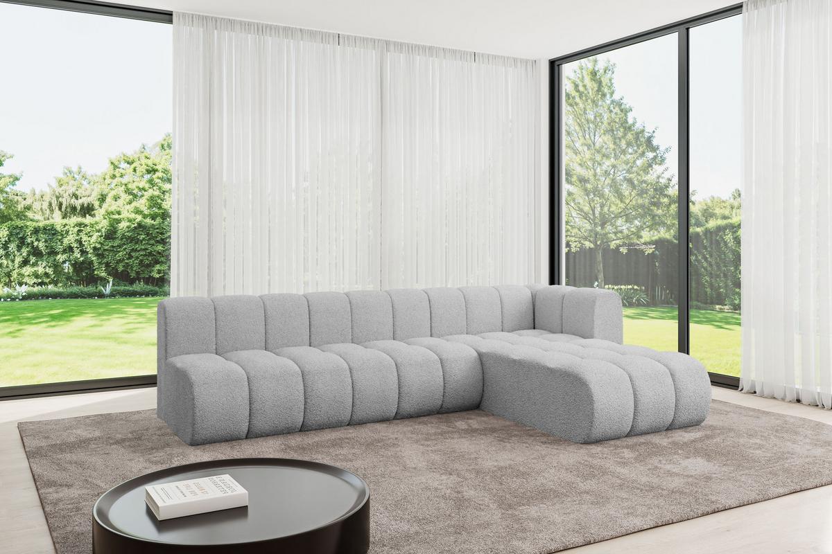 ECKSOFA modulares Sofa Darnel-L2 - 296x177x70 cm Hellgrau - Hellgrau, Holzwerkstoff/Textil (296/177cm) - ALTDECOR