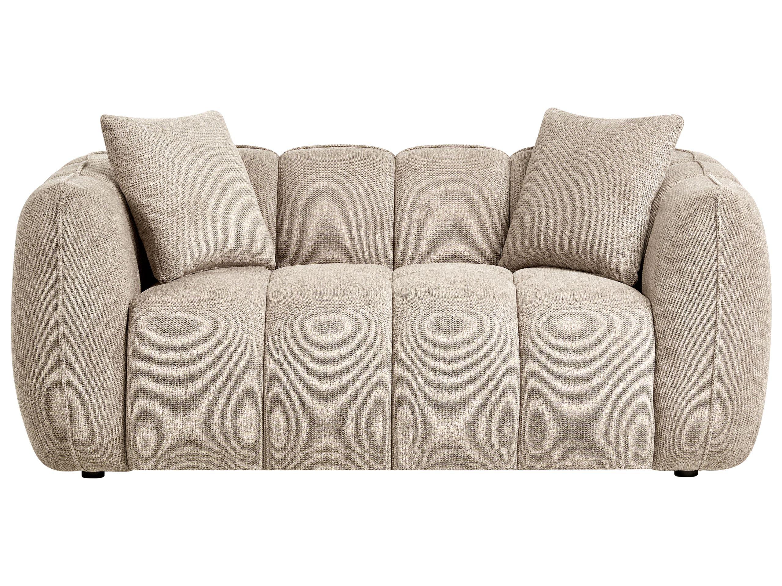 2-SITZER-SOFA Stoff Taupe Ness - Taupe, Textil (170/68/85cm) - Beliani