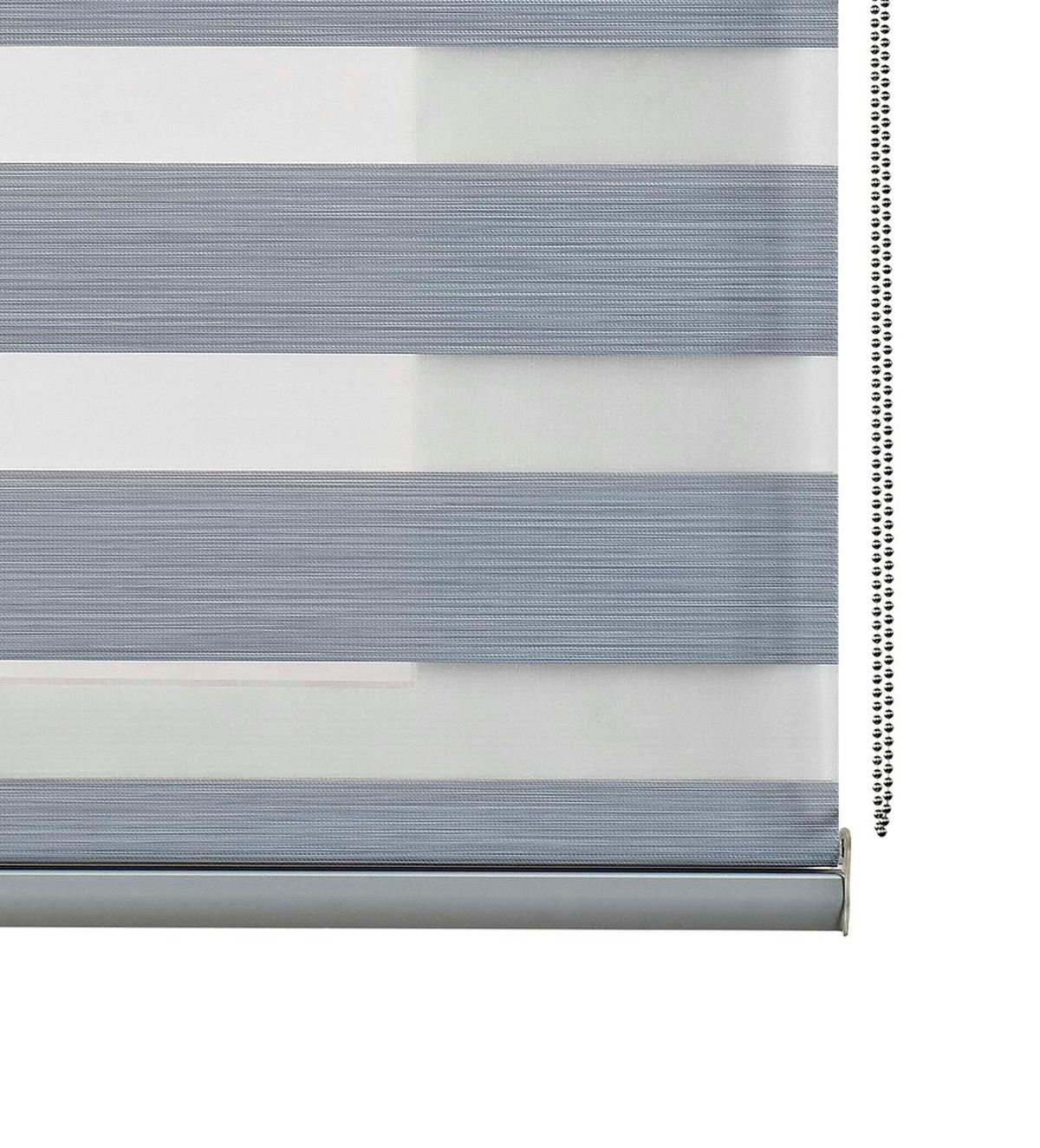 DOPPELROLLO Weiß 120x250 cm - Silberfarben, Kunststoff (120/250cm) - STORESDECO