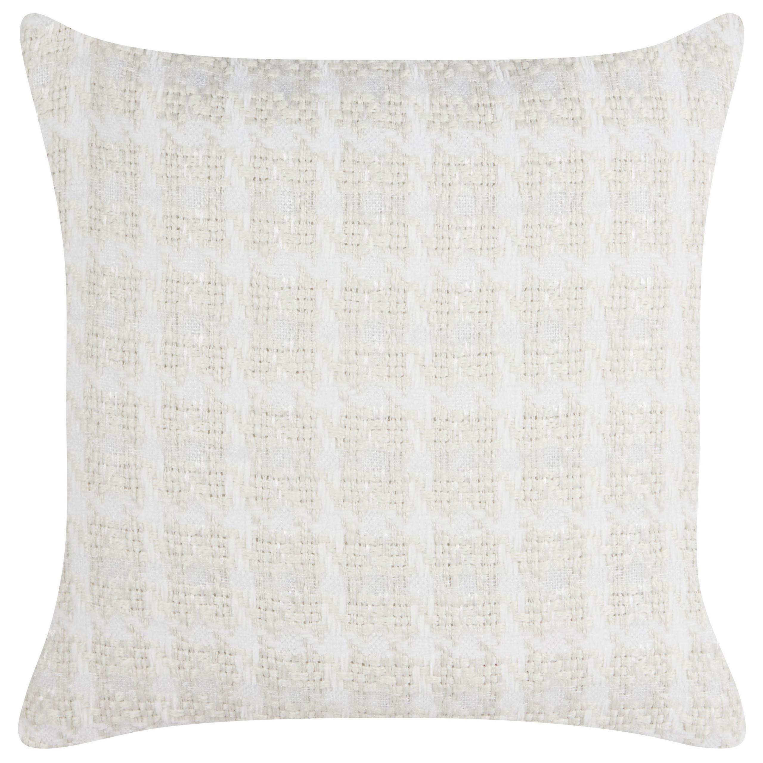 DEKOKISSEN Beige 45/45 cm Douris - Beige/Weiß, Textil (45/45/12cm) - Beliani