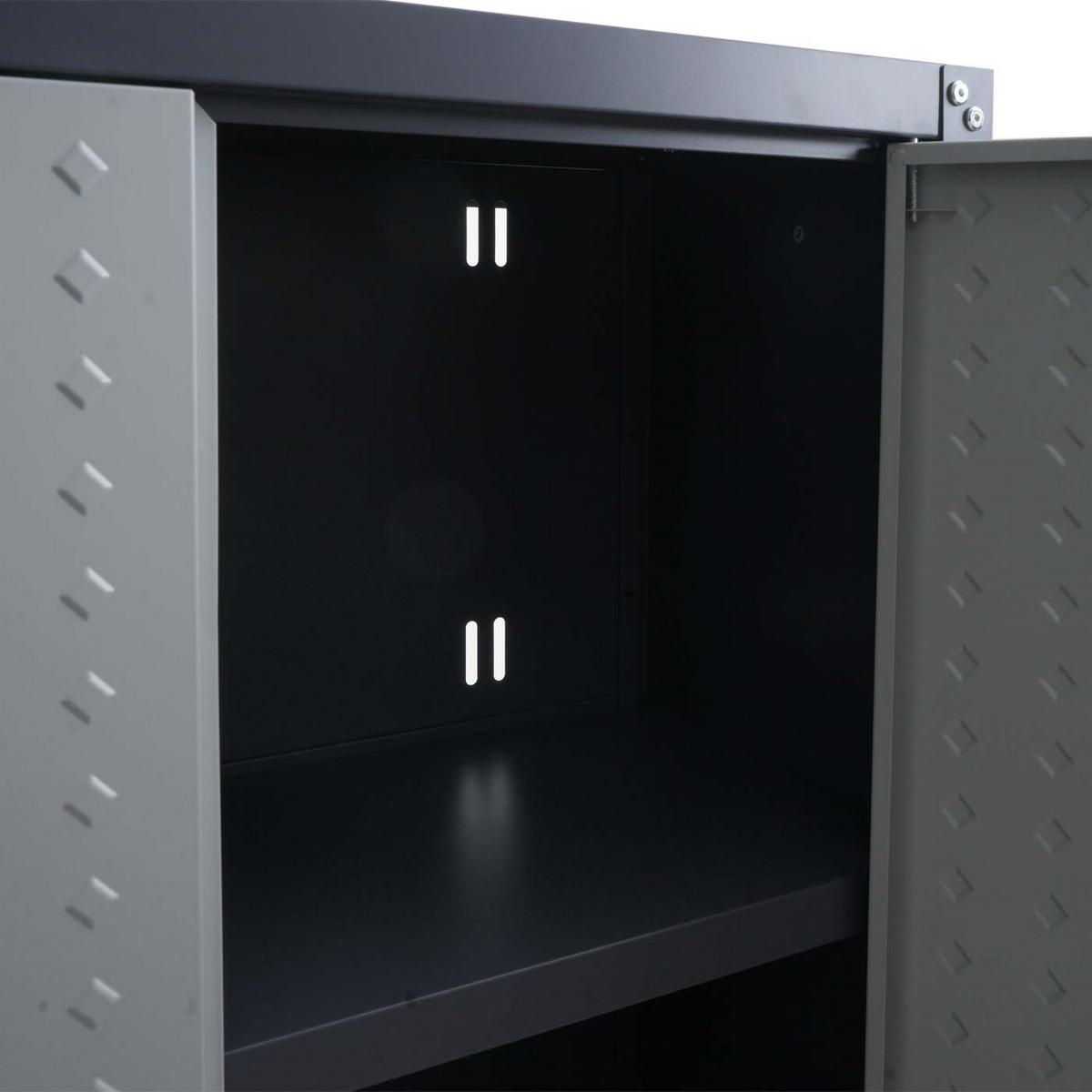 HÄNGESCHRANK Hellgrau, Anthrazit - Anthrazit/Hellgrau, Metall (77/77/31cm) - MCW