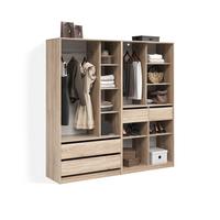 KLEIDERSCHRANK Trento Sonoma 2er Set - Sonoma Eiche, Holzwerkstoff (100/200/50cm) - Livinity®