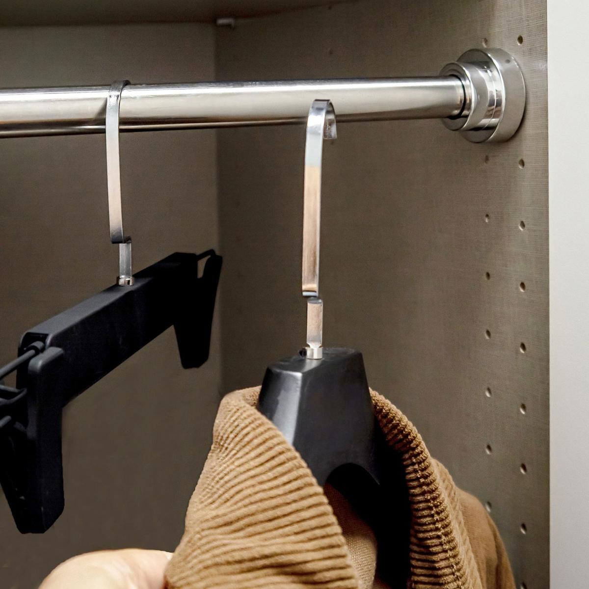 DUSCHVORHANGSTANGE ausziehbar 55 - 85 cm - Silberfarben, Metall (55cm) - Intirilife