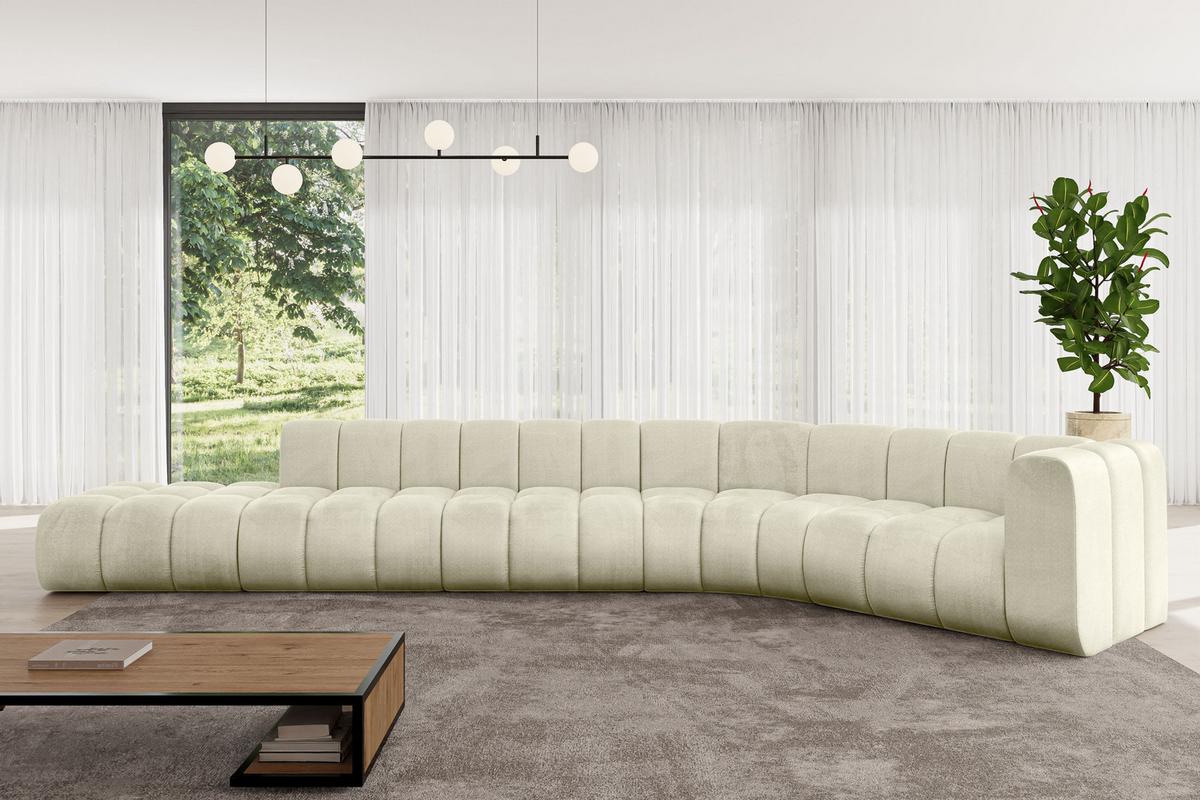 ECKSOFA modulares Sofa Tilmo-L2 - 490x194x70 cm Beige - Beige, Holzwerkstoff/Textil (490/194cm) - ALTDECOR