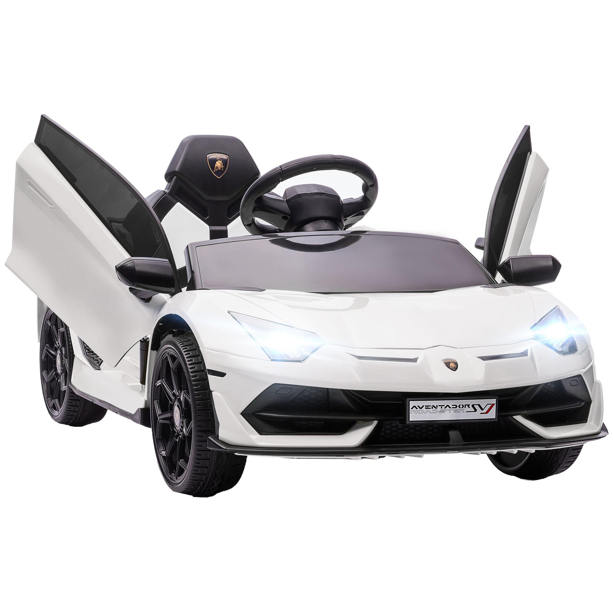 ELEKTROAUTO Elektrisches Kinderfahrzeug, Elektrofahrzeug inkl. Fernbedienung - Weiß, Metall (107.5/63/42cm) - HOMCOM