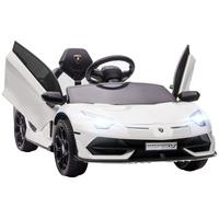 ELEKTROAUTO Elektrisches Kinderfahrzeug, Elektrofahrzeug inkl. Fernbedienung - Weiß, Metall (107.5/63/42cm) - HOMCOM