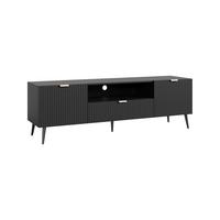 FERNSEHSCHRANK Nand - Schwarz, Holzwerkstoff/Metall (40/51/160cm) - [en.casa]