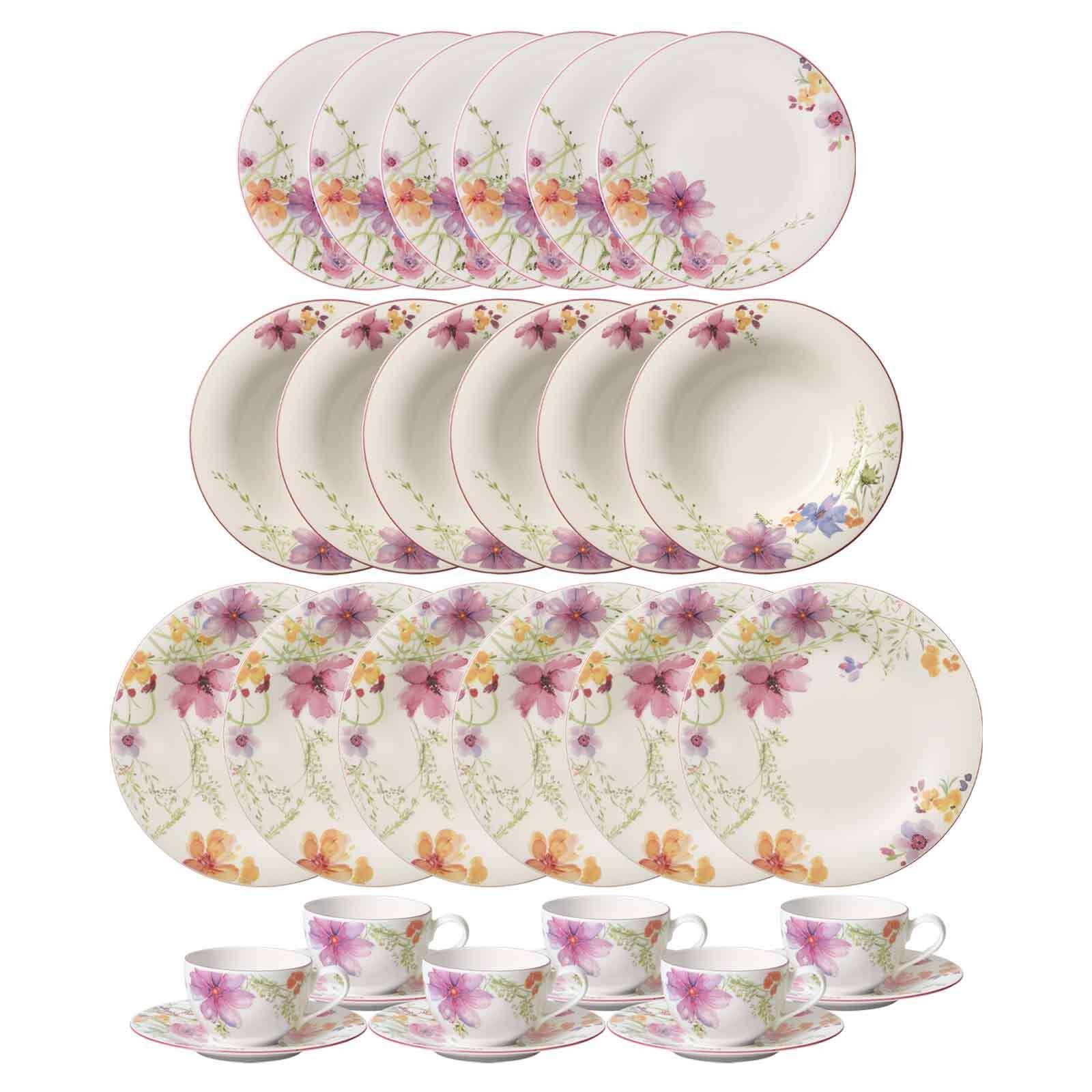 GESCHIRR-SET Mariefleur Basic bunt 30-tlg. - Multicolor, Keramik (2/2/2cm) - Villeroy & Boch