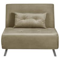 1-SITZER-SCHLAFSOFA Samtstoff Olivgrün Farris - Olivgrün, Textil (100/89/191cm) - Beliani
