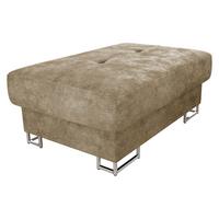 POLSTERHOCKER Cotere - Hellbraun/Silberfarben, Holz/Textil (104/42/67cm) - MIRJAN24