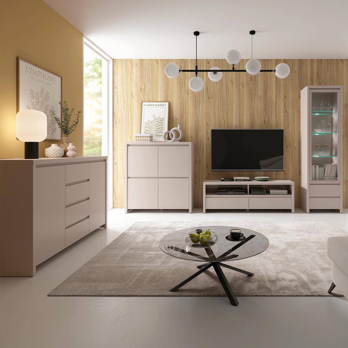TV-MÖBEL Soren Kaschmir - Beige, Holzwerkstoff (143.5/48.5/40.5cm) - Petits-meubles