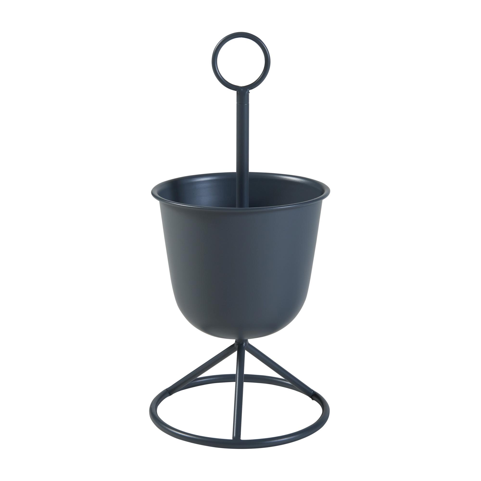 PFLANZENSTÄNDER Alphen - Schwarz, Metall (23/48cm) - [en.casa]