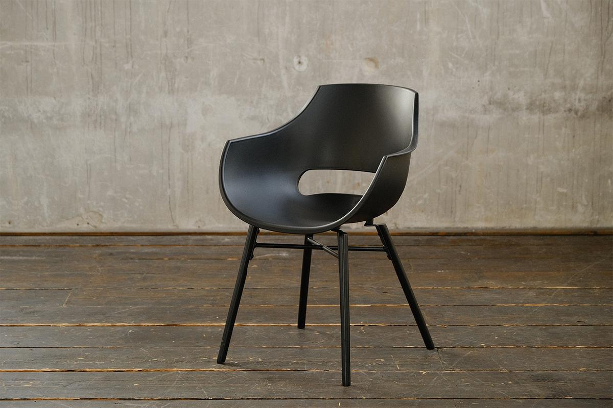 STUHL ZAJA Schwarz Kunststoff, Holz - Schwarz, Kunststoff (57/82/59cm) - KAWOLA