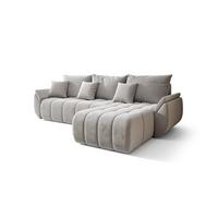 ECKSOFA Louise - Hellgrau, Holzwerkstoff/Textil (280/185cm) - Fun Möbel