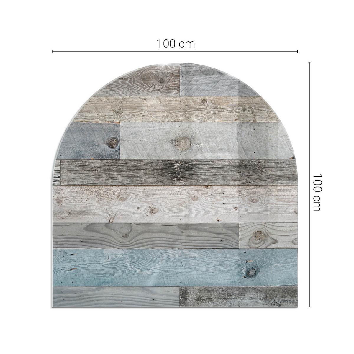 GLASPLATTE für Kamin 100x100 cm - Grau, Glas (100/100/0.4cm) - TULUP