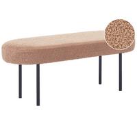 POLSTERBANK Bouclé Hellbraun Wolfeboro - Hellbraun, Textil (98/38/35cm) - Beliani