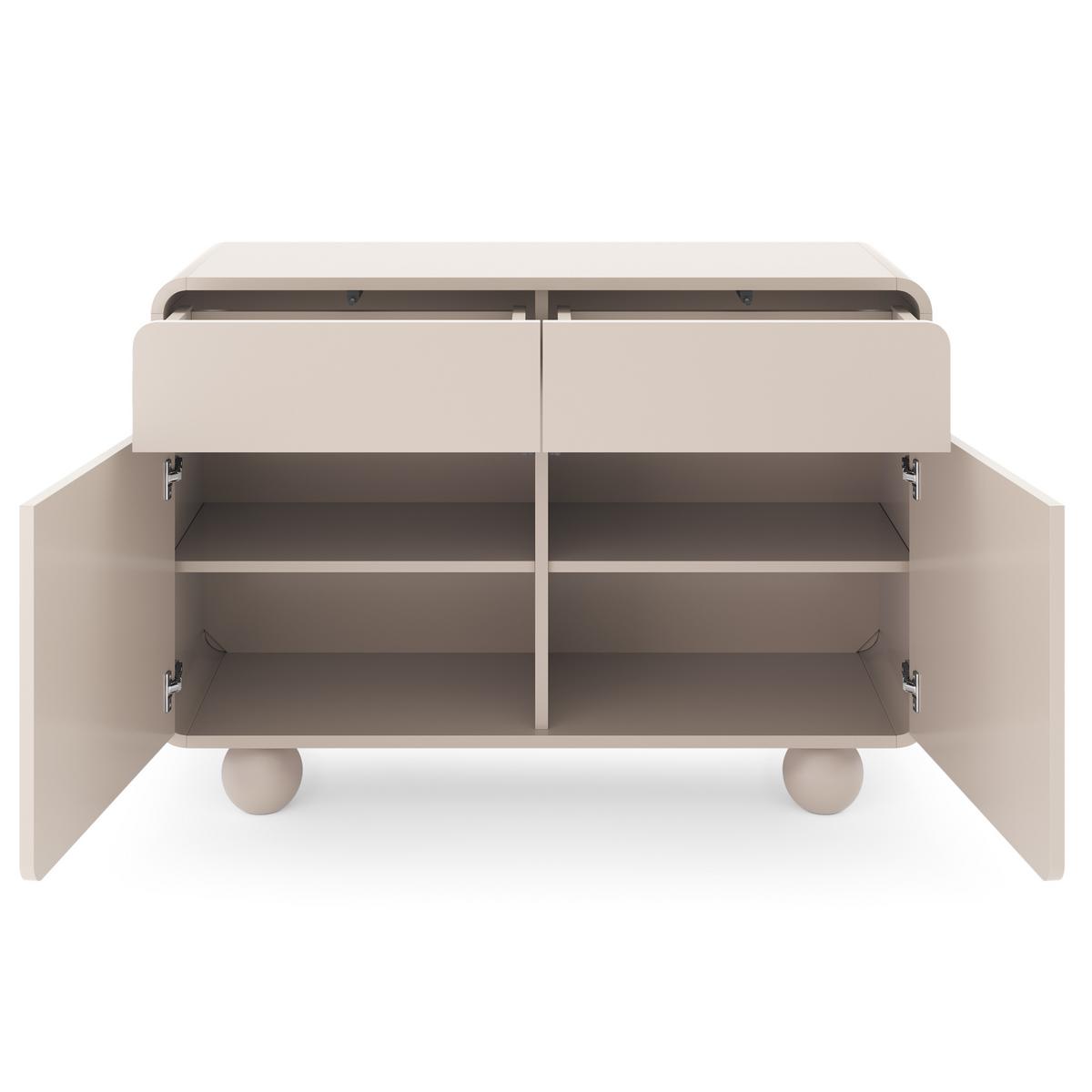 SIDEBOARD TONDO 108/75/39cm mit 2 Schubladen 2 Türen Kaschmir - Kaschmir, Holzwerkstoff (108/75/39cm) - MASSENO