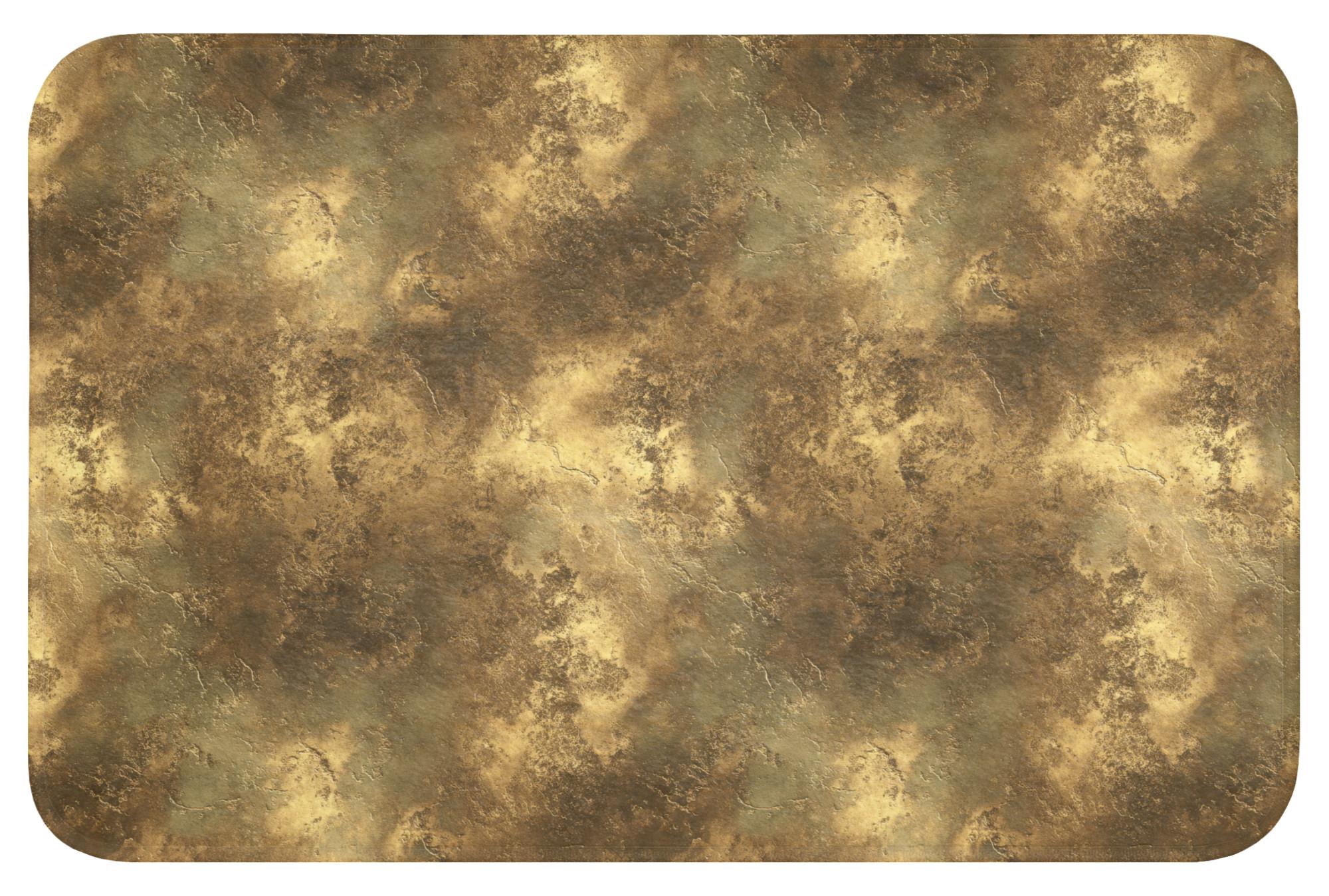 BADEMATTE Antik - Metallic-Look - Gold Rutschfest 60x40 cm - Goldfarben, Textil (60/40cm) - OnlyWow