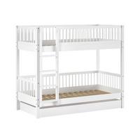 ETAGENBETT 90x200 Keeley Buche Weiß Holz Schublade Komfort Stabil - Weiß, Holz (90/200cm) - 58aufmkessel