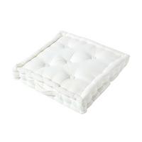 SITZKISSEN creme 50/50/10 cm – Bodenkissen unifarben - Creme, Textil (50/50/10cm) - Homescapes