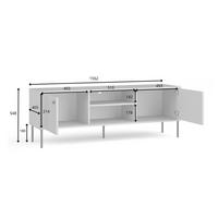 TV-SCHRANK Grau 156/55/41 - Grau, Holzwerkstoff (156/55/41cm) - RAUMHIRSCH FURNITURE