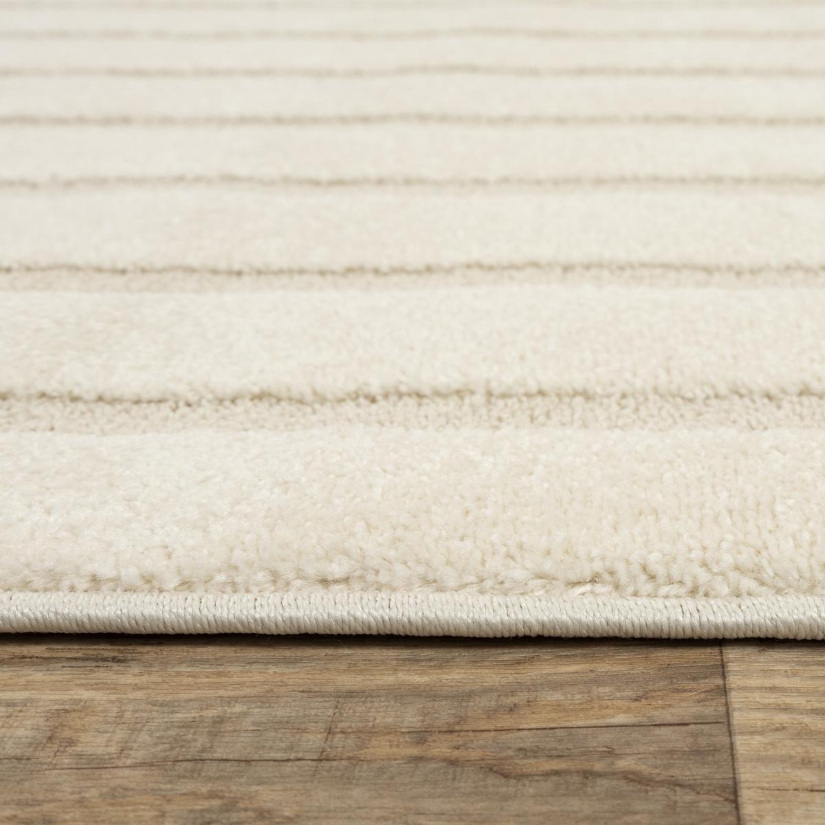 KURZFLORTEPPICH Geometrisch CETINA Polypropylen Creme 160 x 230 cm - Beige, Textil (160/230cm) - KADIMA DESIGN