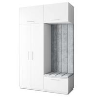 GARDEROBENSCHRANK REMA 150/240/60 cm Modern Weiß - Hellgrau/Weiß, Holzwerkstoff (150/240/60cm) - MASSENO