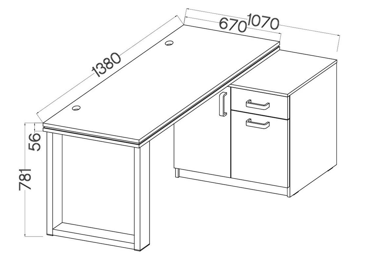 SCHREIBTISCH MALTESA 138x67x78,1 cm Bürotisch Computertisch, Eiche Artisan - Eiche Artisan, Holzwerkstoff (67/138/78.1cm) - MASSENO