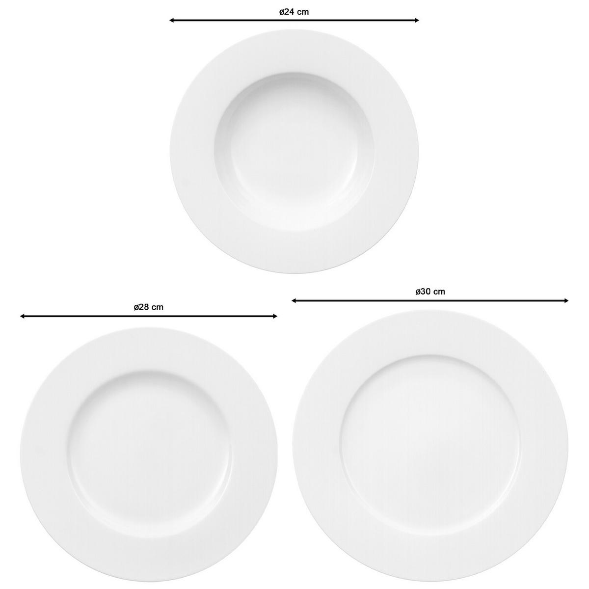 KOMBISERVICE NR.3 Royal weiß 18-tlg. - Weiß, Keramik (2/2/2cm) - Villeroy & Boch