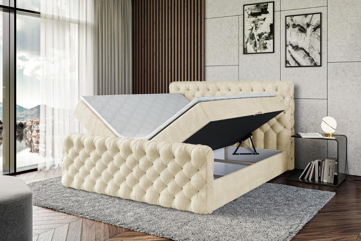 BOXBETT BOXI8-Z - 140x200 cm - H4 - Beige - Beige, Holzwerkstoff (140/200cm) - ALTDECOR
