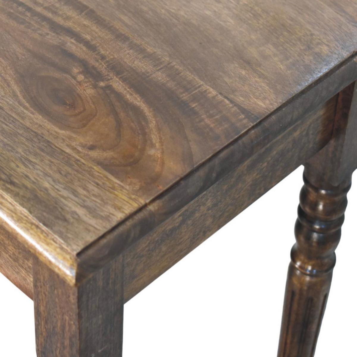 SCHREIBTISCH Klassisches Grau-Finish, 1 Schublade, Braun - Braun, Holz (80/45/80cm) - Artisan Furniture