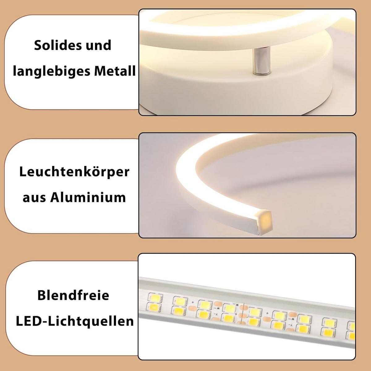 LED-DECKENLEUCHTE Zornhainbach 61.6/7.0/23.0 cm - Weiß, Metall (23/61.6/7cm) - ZMH