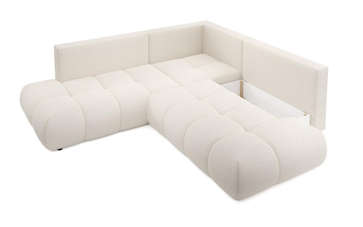 ECKSOFA DUCA II L-S Beige Jersey mit Schlaffunktion - Beige, Holz (266.5/266.5cm) - MASSENO
