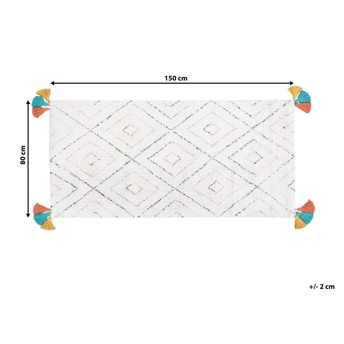 SHAGGY-TEPPICH Kartal 150/80 cm - Weiß, Textil (80/150cm) - Beliani