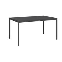 GARTENTISCH, Dunkelgrau, Aluminium - Dunkelgrau, Metall (145/90/74cm) - Outsunny