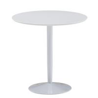 ESSTISCH – Hochglanz Weiß 75x75x74 cm Trompetenfuß für 2 Personen - Weiß, Holz/Metall (75/75/74cm) - KADIMA DESIGN