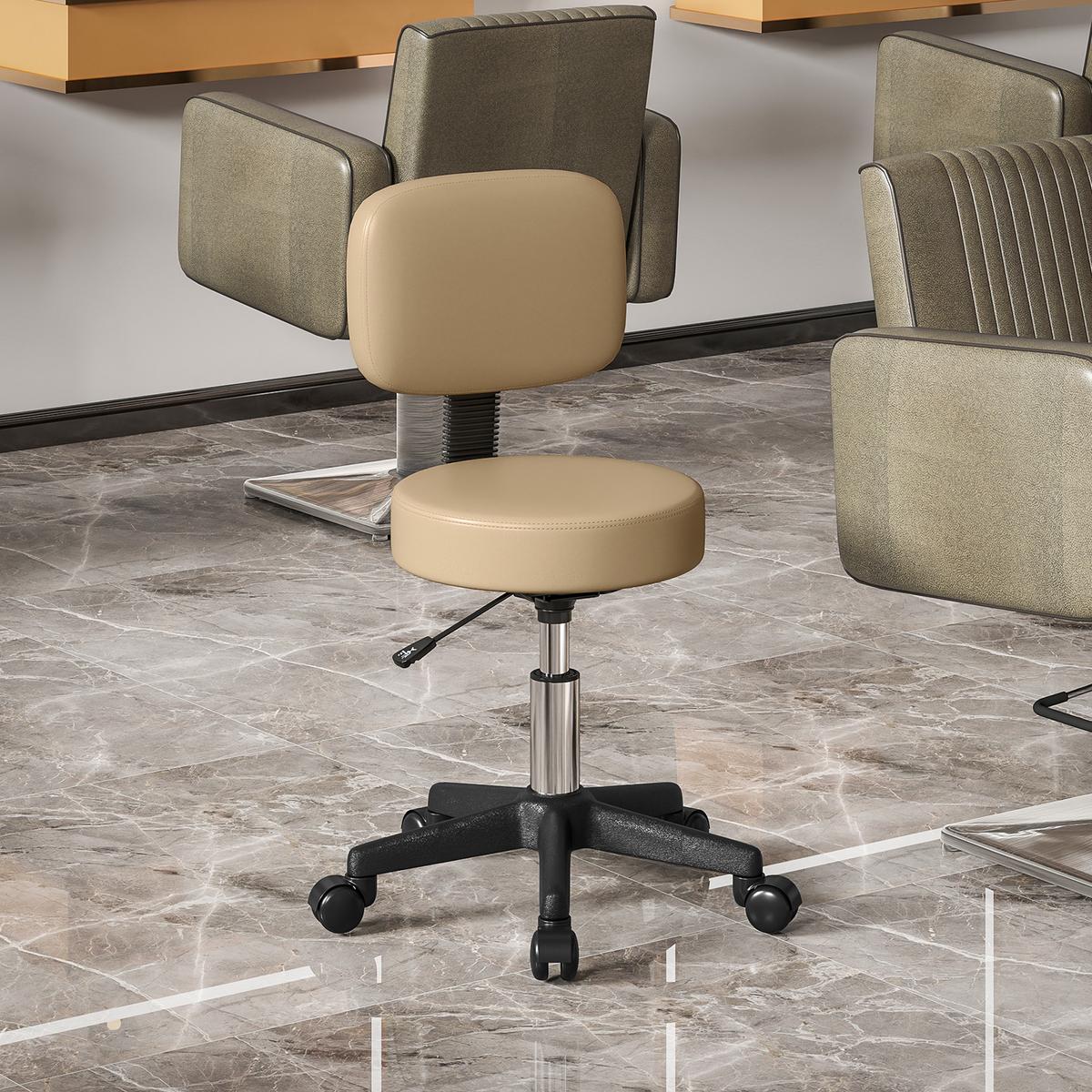SALONHOCKER Kunstleder Schaumstoff Braun - Hellbraun, Textil (35/84/35cm) - HOMCOM